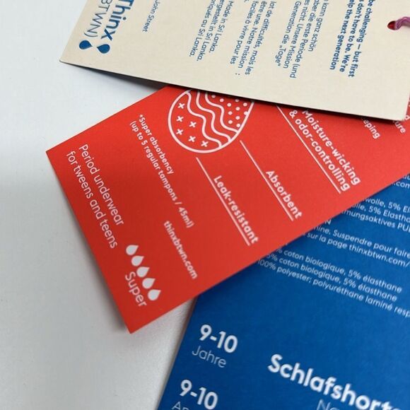 Thinx period Underwear for teen size 9-10 years , Washable Sz XS sleep shorts - Picture 7 of 8